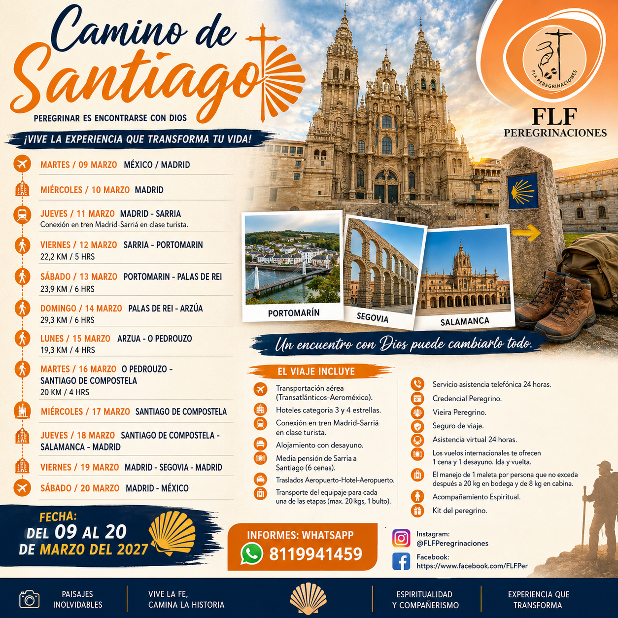 Itinerario Camino de Santiago 2027